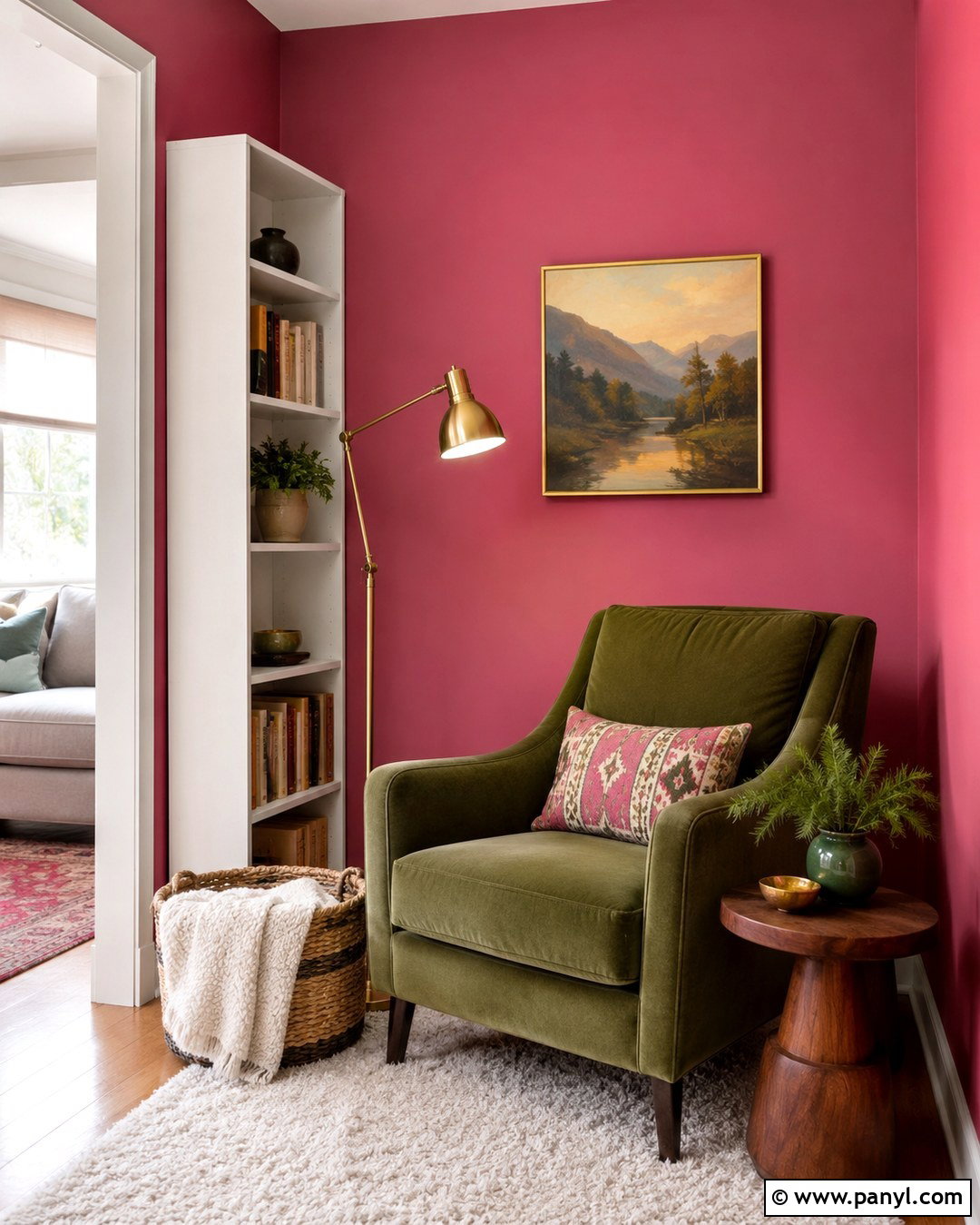 Melrose Pink Reading Nook - 20 Melrose Pink Wall Ideas