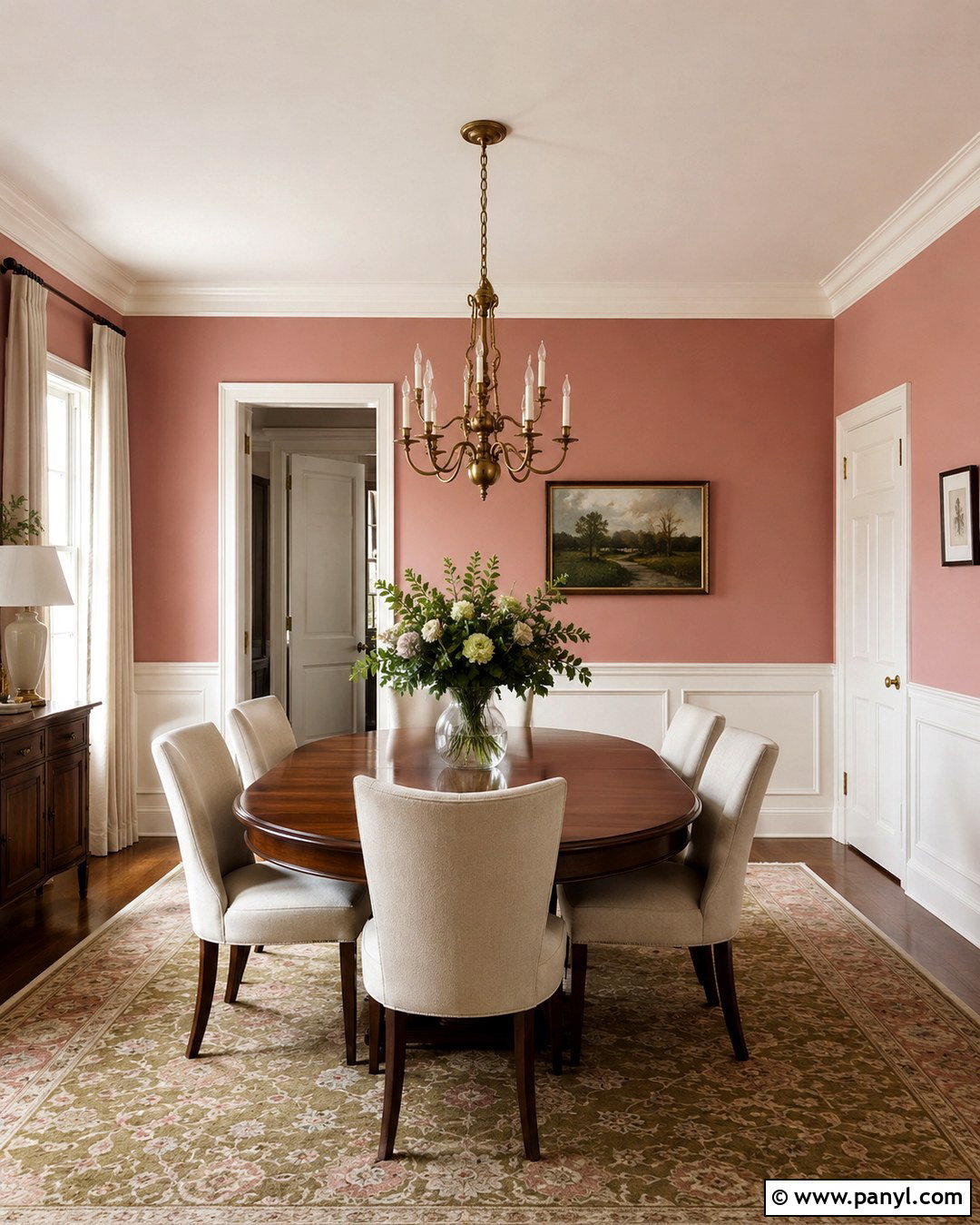 Melrose Pink Wainscoting - 20 Melrose Pink Wall Ideas