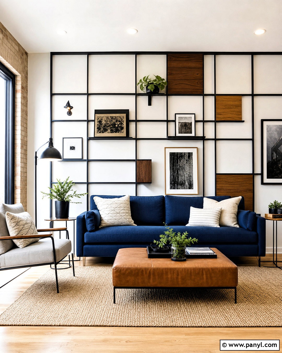 Metal Grid Accent Wall - 20 metal accent wall ideas