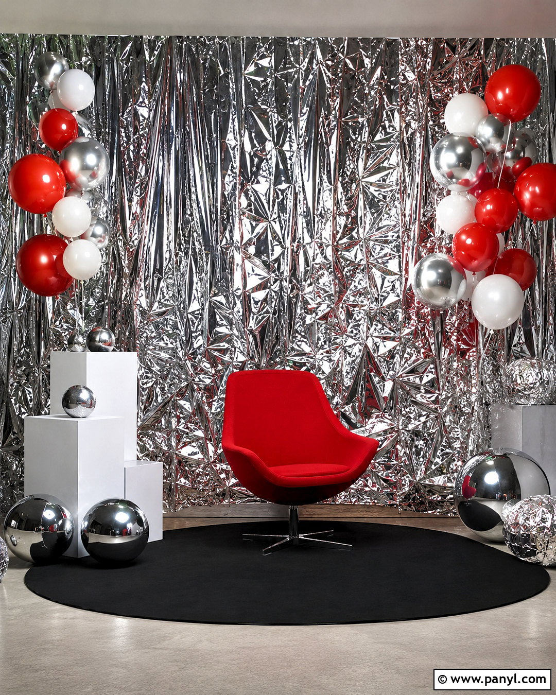 Metallic Foil Curtain Backdrop - 20 metallic backdrop ideas