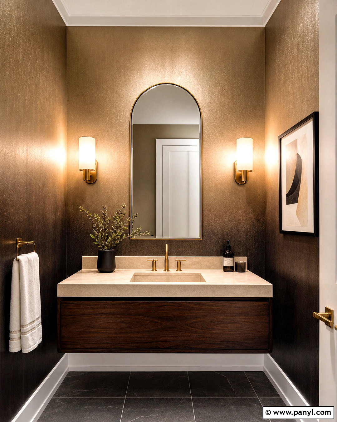 Metallic Gradient Wall - 20 gradient wall ideas