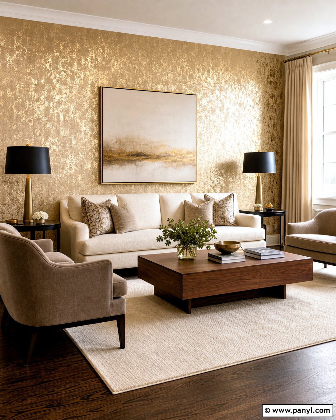 Metallic Living Room Wallpaper - 20 wallpaper for living room modern ideas