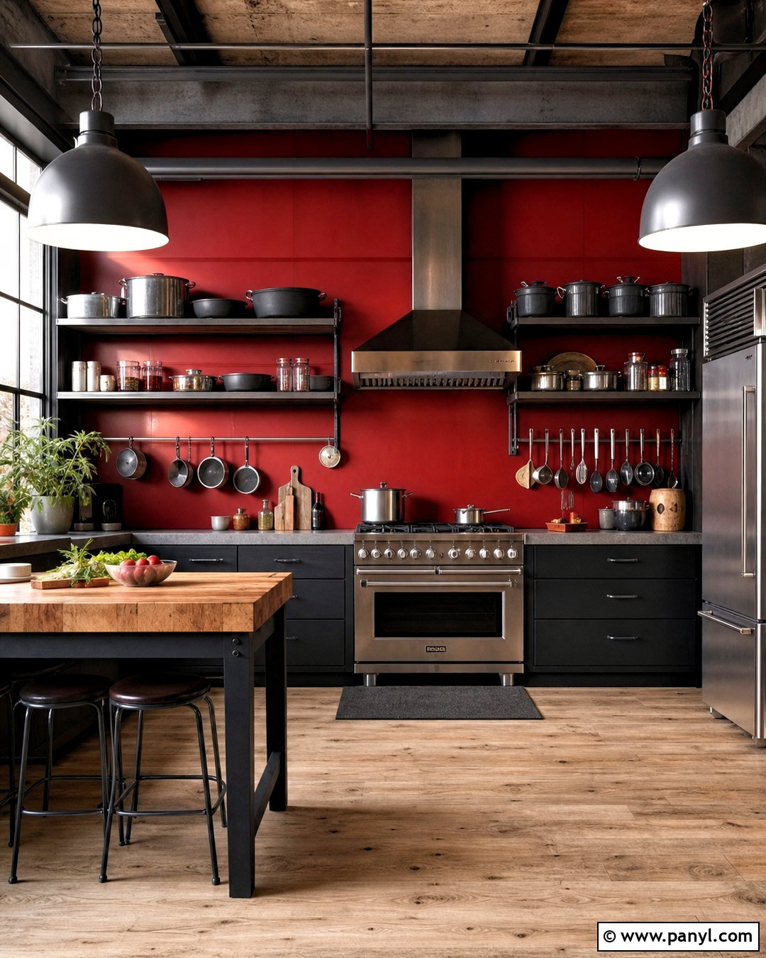 Metallic Red Backsplash Kitchen - 20 red backsplash kitchen ideas