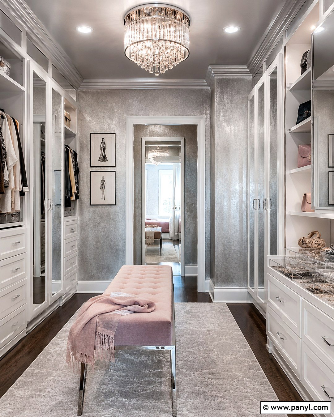 Metallic Silver Dressing Room Walls - 20 Metallic Silver Paint Walls