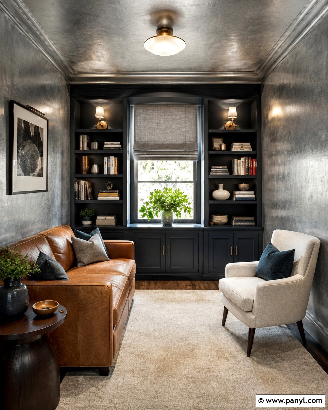 Metallic Silver Walls And Ceiling - 20 Metallic Silver Paint Walls