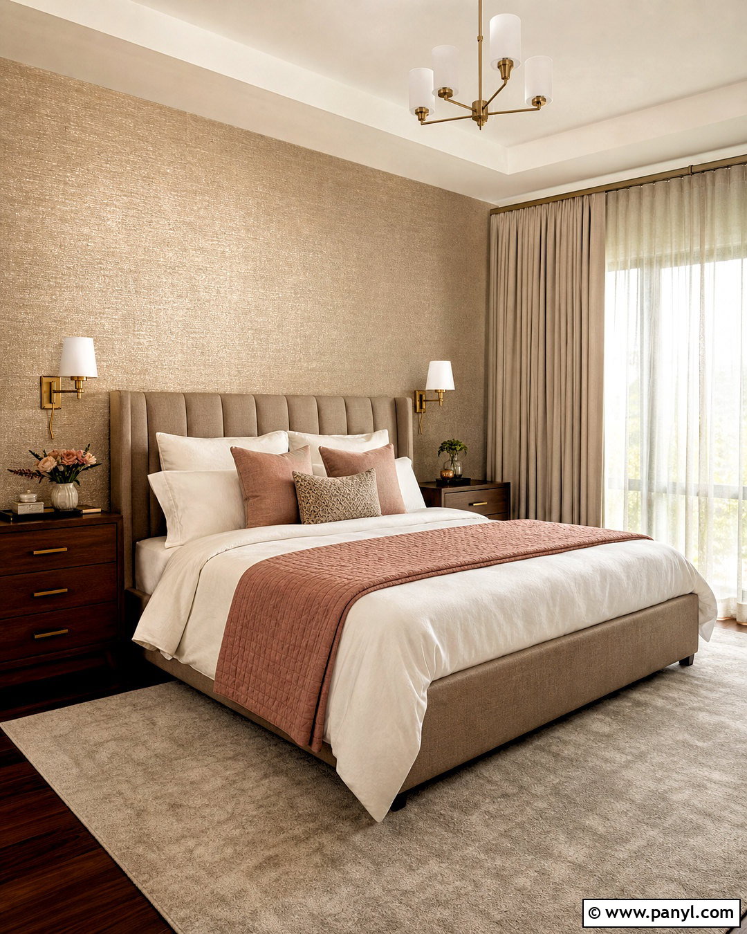 Metallic Textured Wallpaper Bedroom - 20 textured wallpaper ideas