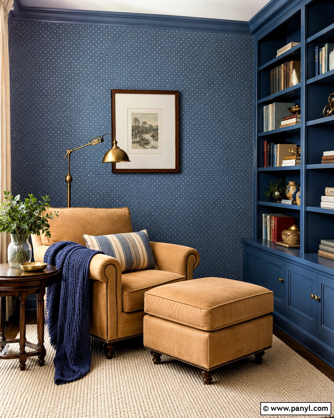 Micro Polka Dot Reading Nook - 20 polka dot pattern design ideas