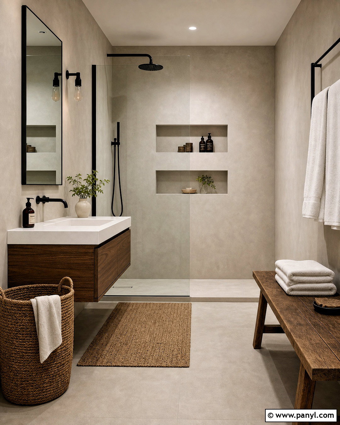 Microcement Bathroom Wall - 20 bathroom wall design ideas