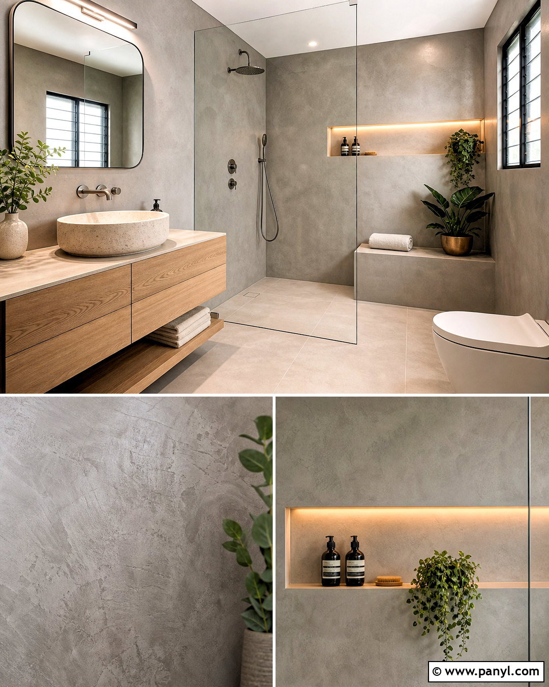 Microcement Wall Finish - 20 wall finishes textured ideas
