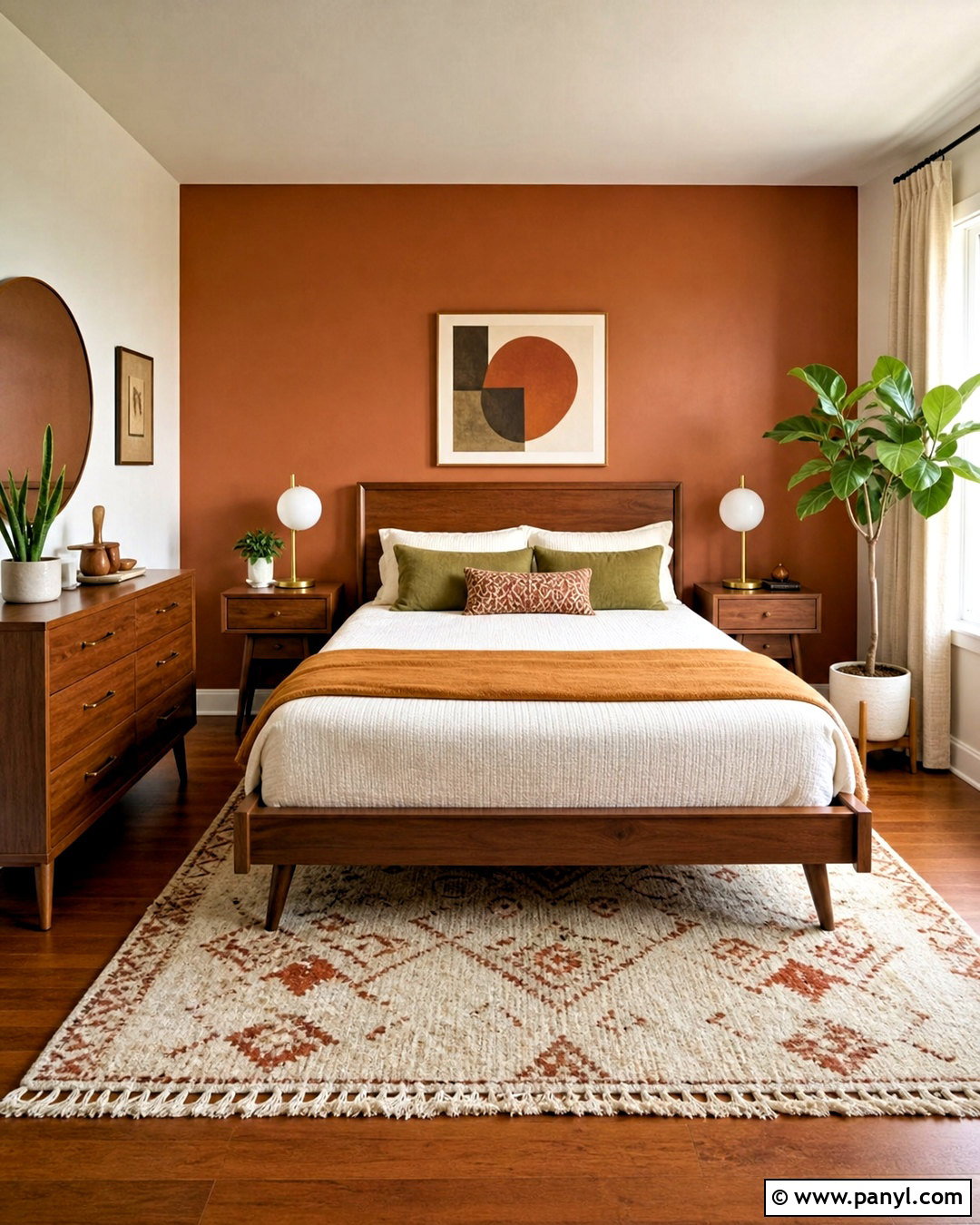 Mid-Century Brown Bedroom - 20 warm brown bedroom ideas