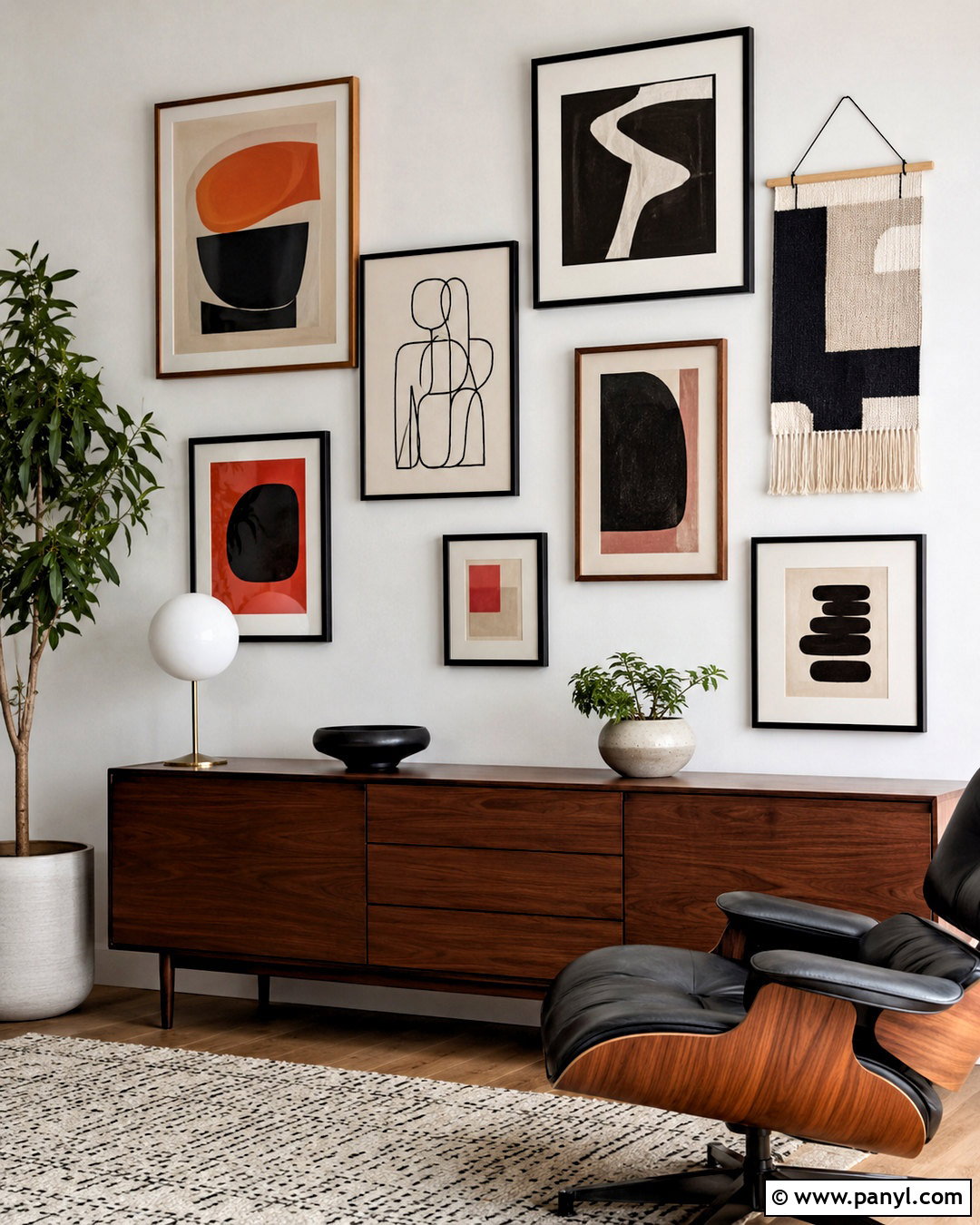 Mid Century Modern Gallery Wall - 20 mid century modern decor ideas
