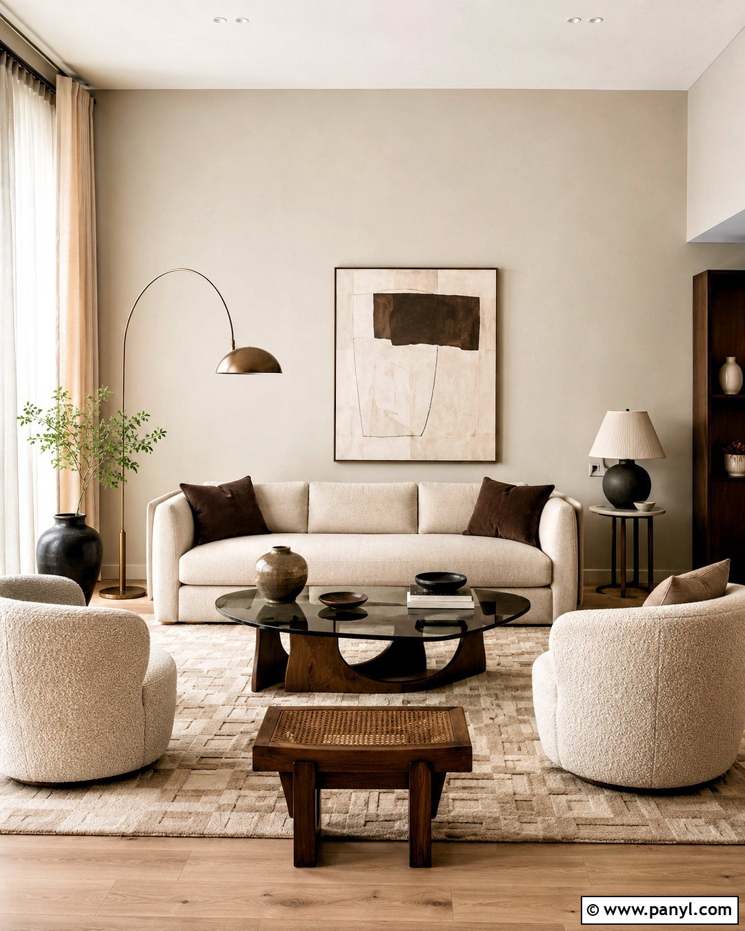 Mid Century Modern Neutral Living Room - 20 mid century modern decor ideas