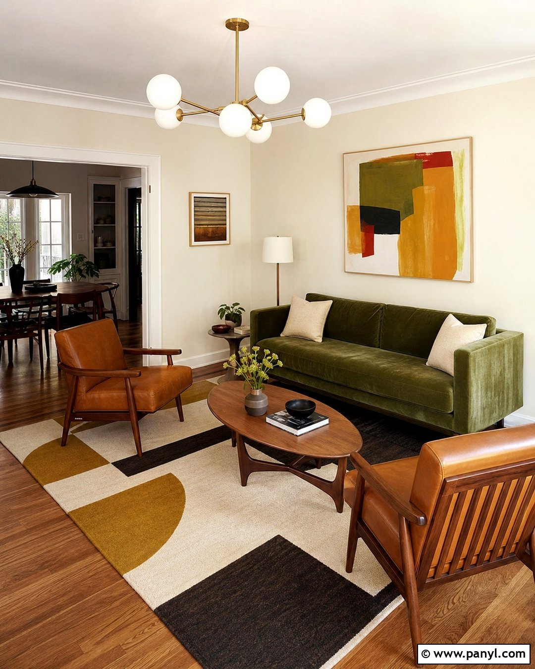 Midcentury Alabaster Walls With White Trim - 35 Alabaster Walls With White Trim Ideas