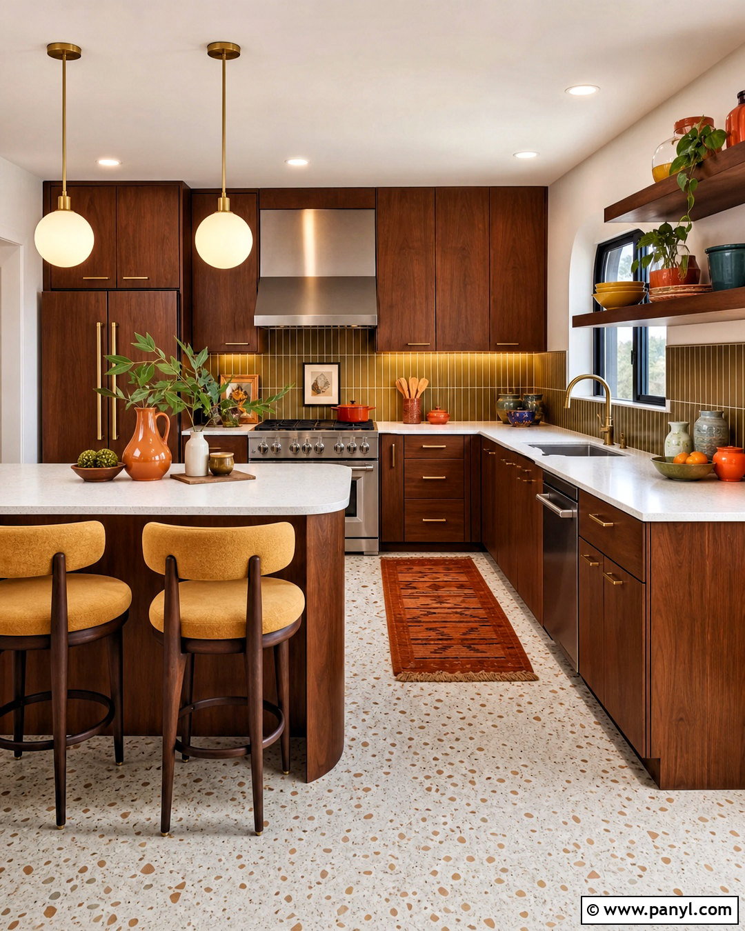 Midcentury Brown Kitchen - 20 kitchen design brown ideas