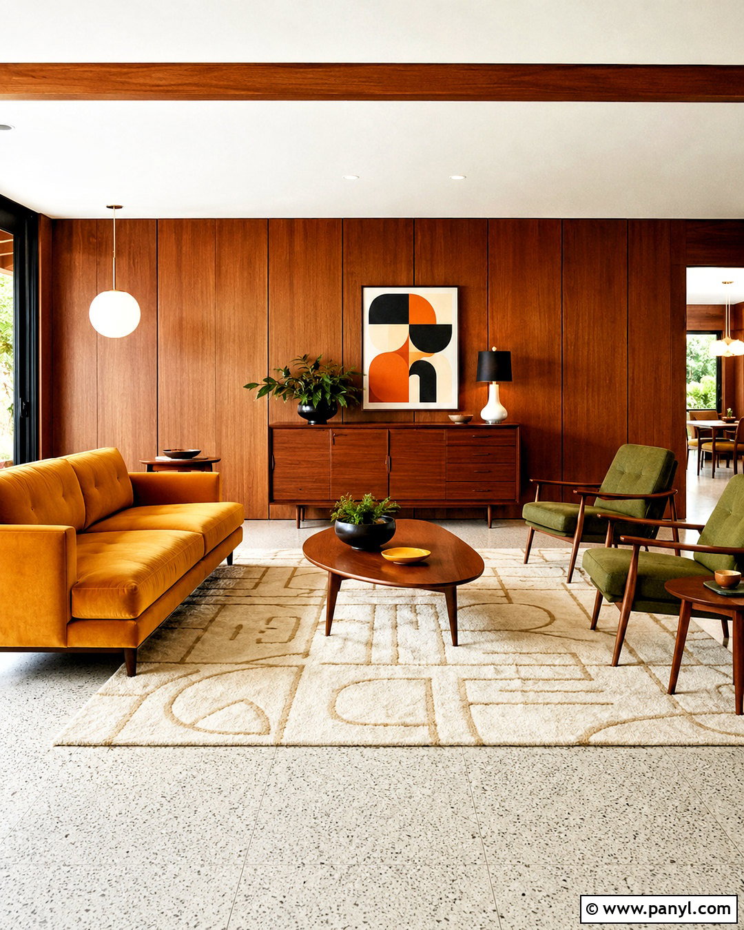 Midcentury Brown Wood Paneling - 20 brown panelling ideas