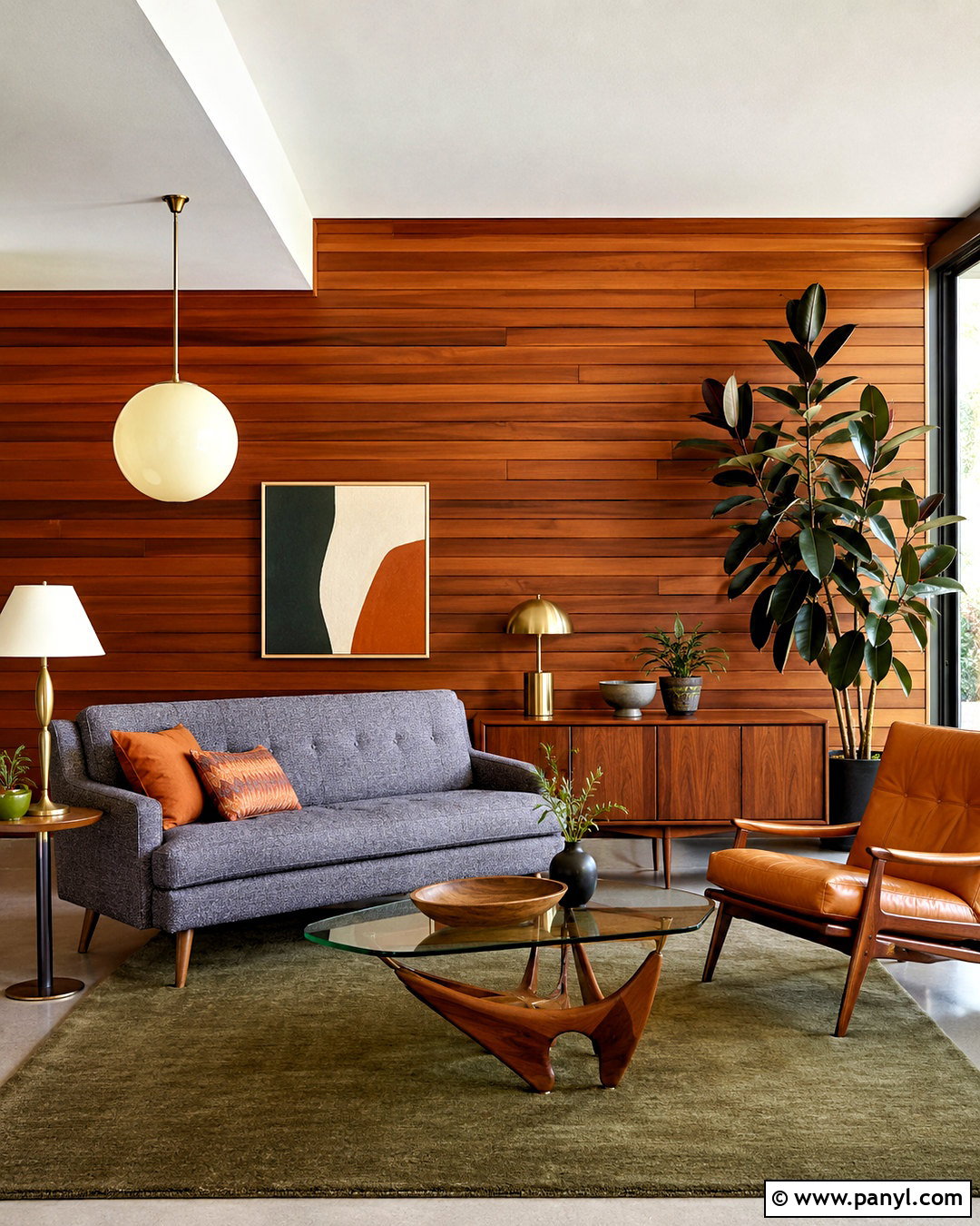 Midcentury Cedar Wall - 20 cedar walls interior ideas