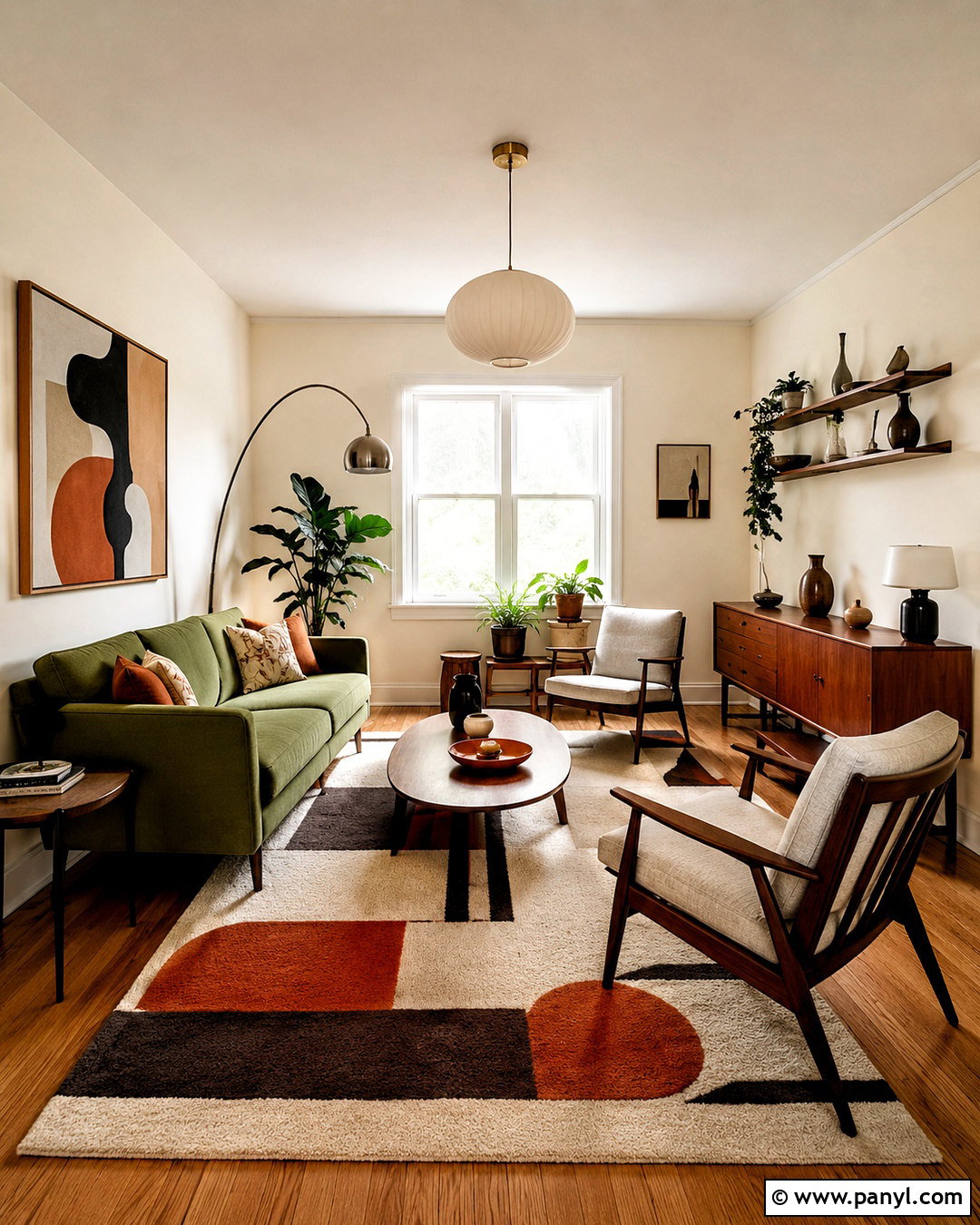 Midcentury Cozy Living Room - 20 cozy living room design ideas