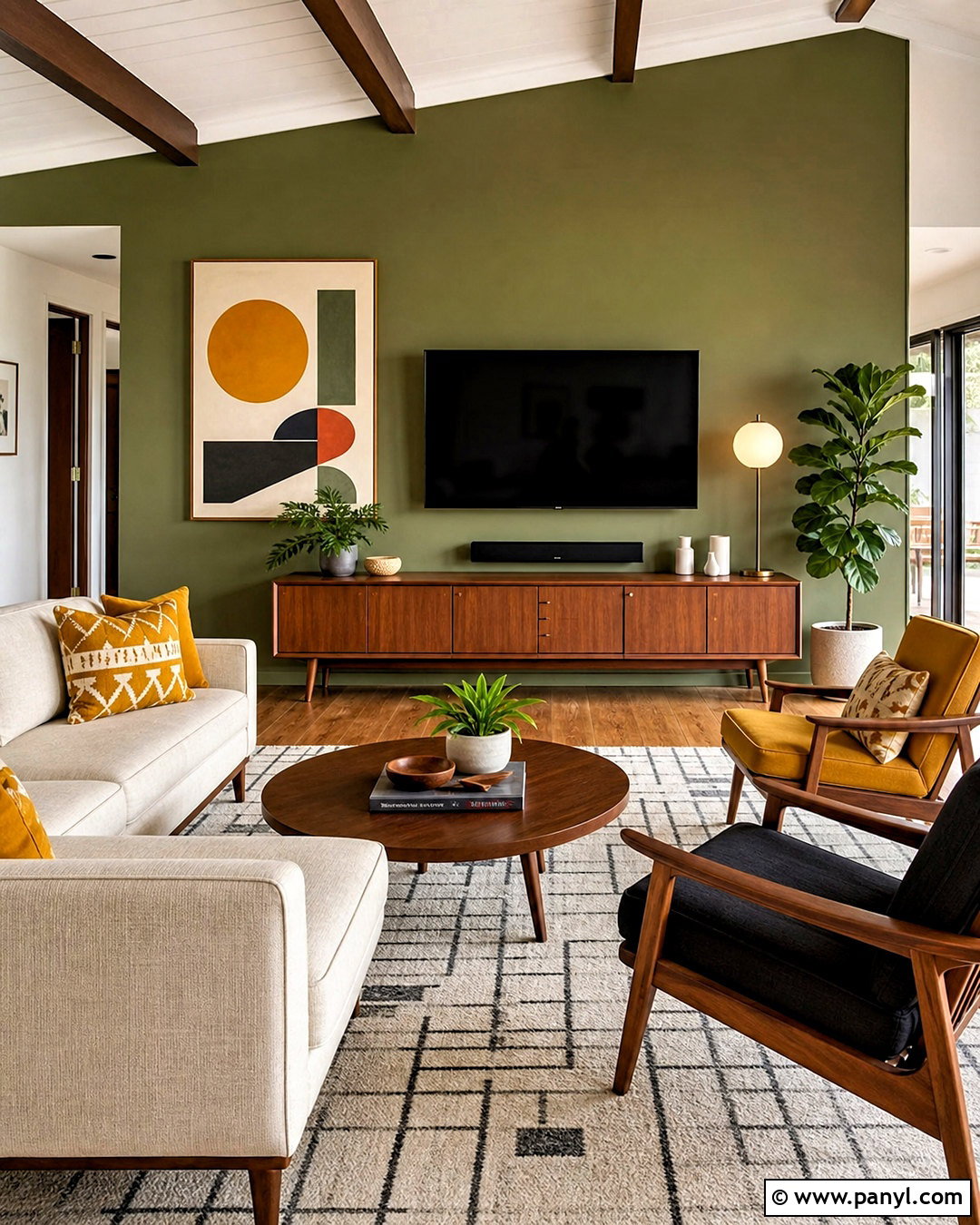 Midcentury Family Room TV Wall - 20 family room tv wall ideas
