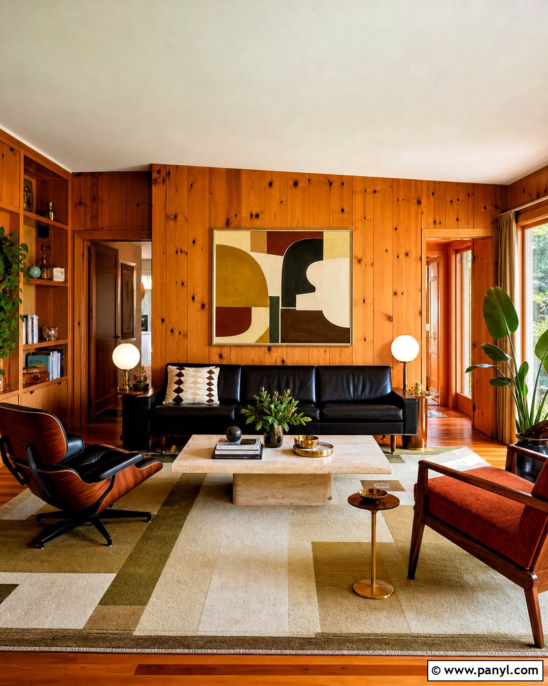 Midcentury Knotty Pine Living Room - 20 knotty pine living room ideas