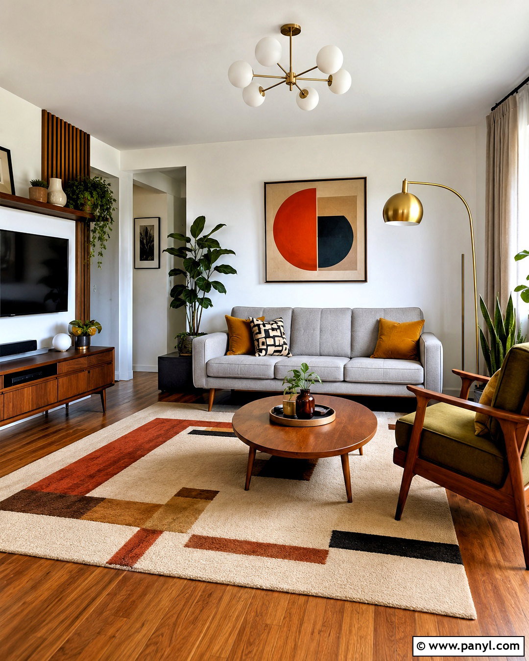Midcentury Light Grey Sofa Living Room - 20 light grey sofa living room ideas