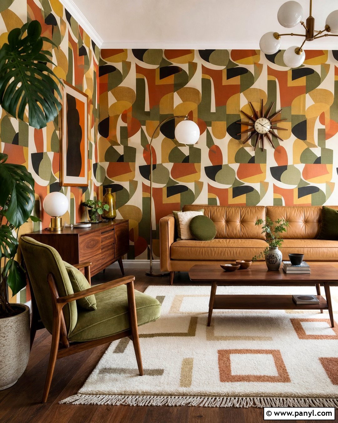 Midcentury Living Room Wallpaper - 25 Choose You Wallpaper Ideas