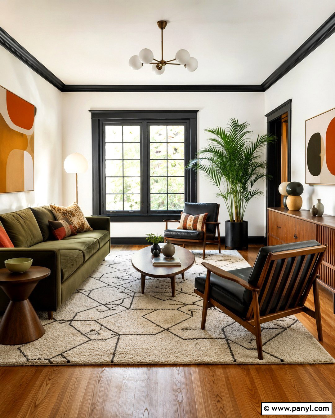 20 White Wall And Black Trim Ideas for Bold Modern Contrast
