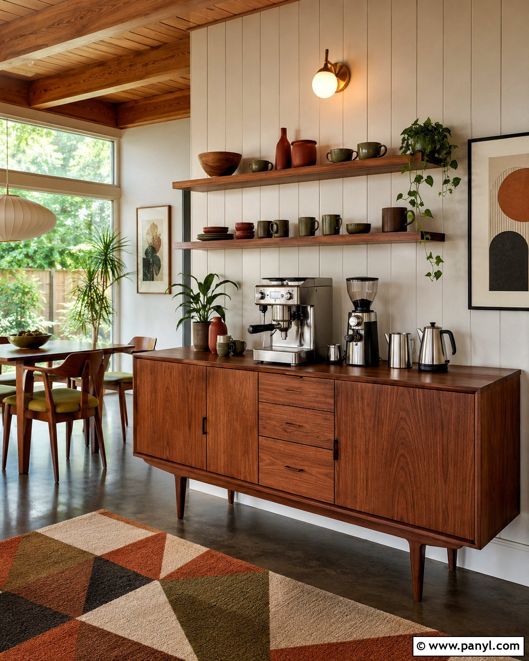 Midcentury Modern Coffee Bar - 20 modern coffee bar ideas
