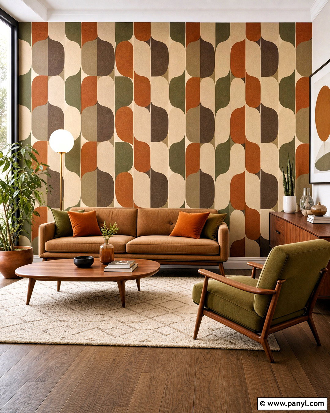 Midcentury Modern Living Room Wallpaper - 20 wallpaper for living room modern ideas