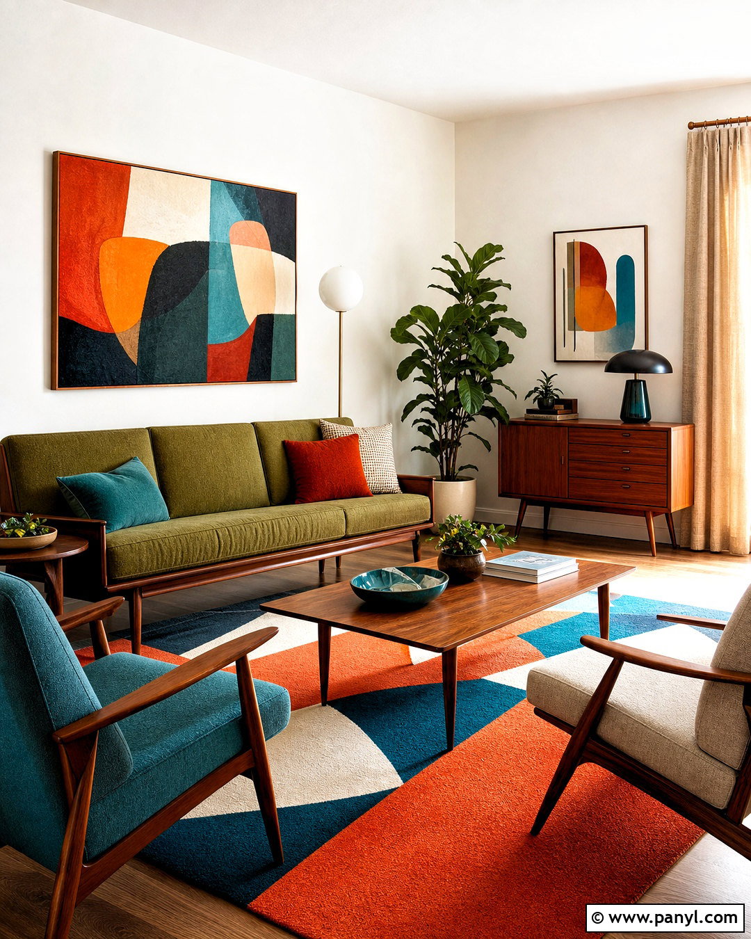 Midcentury Modern Living Room - 20 aesthetic living room ideas