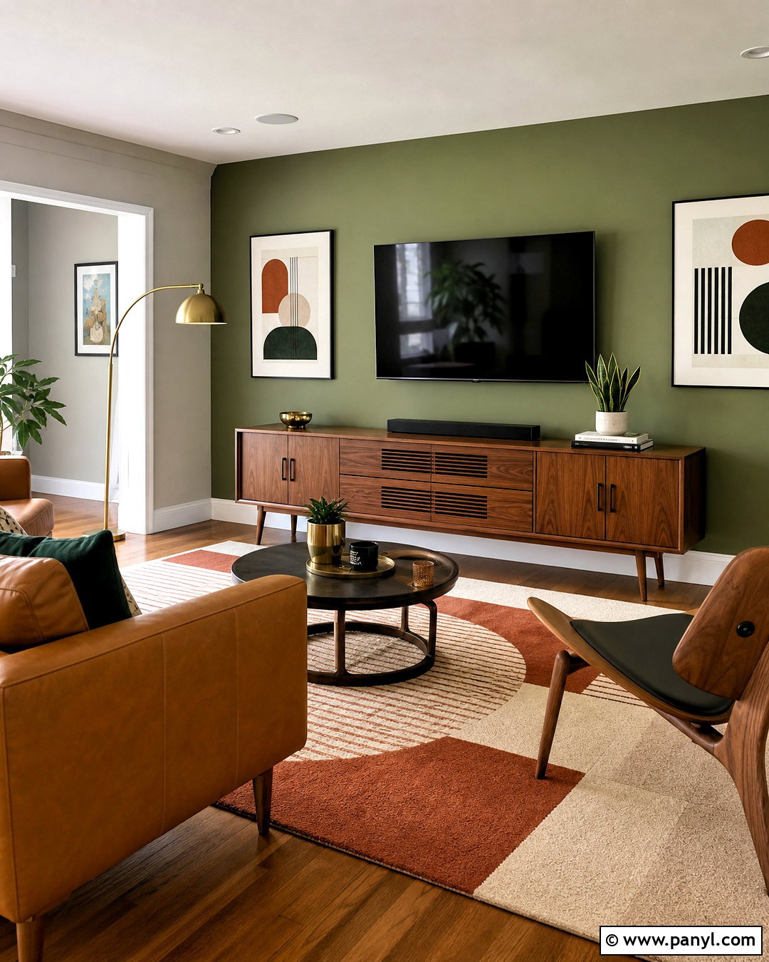 Midcentury Modern TV Wall - 20 tv wall decor ideas