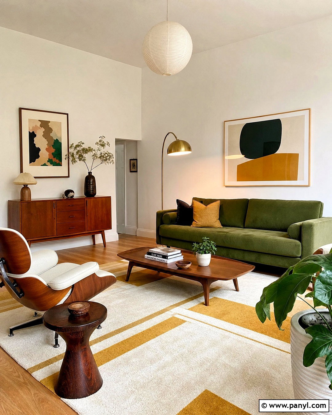 Midcentury Modern White Walls - 20 white wall ideas
