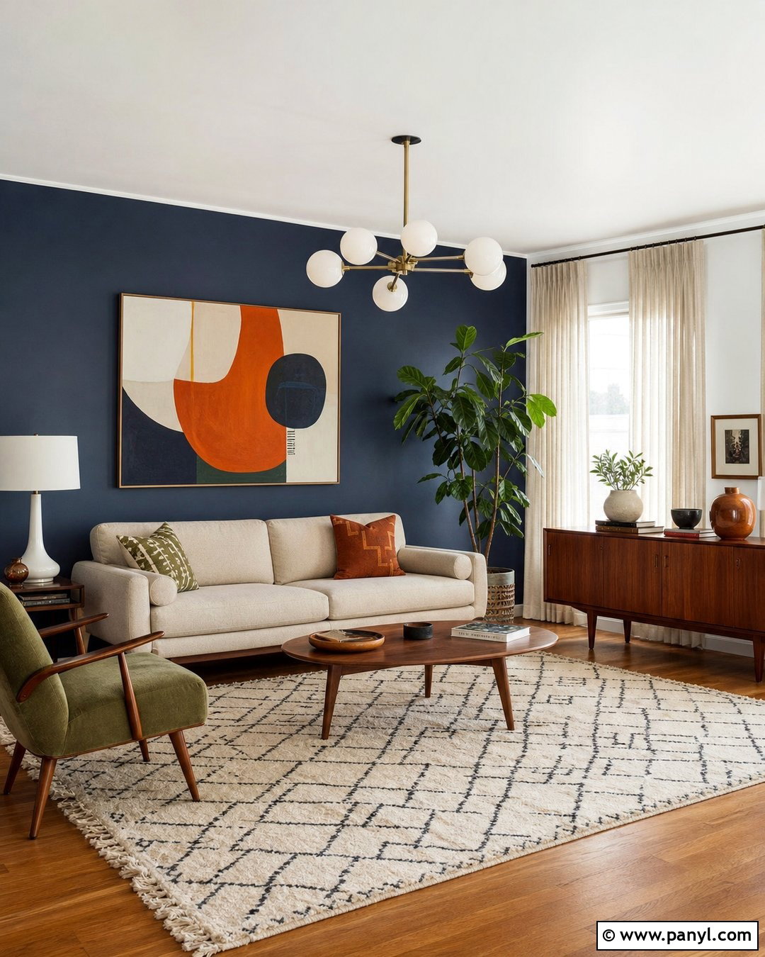 35 Navy Blue Accent Wall Living Room Ideas: Chic Looks to Try