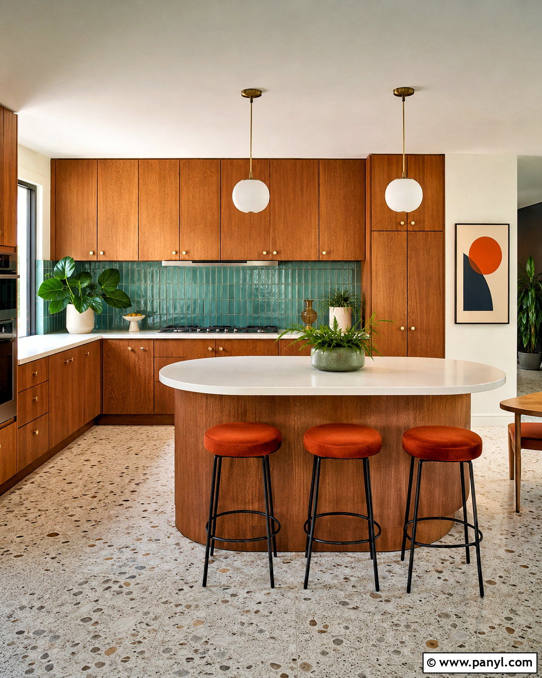 Midcentury Oak Cabinet Kitchen - 20 oak cabinet kitchen ideas