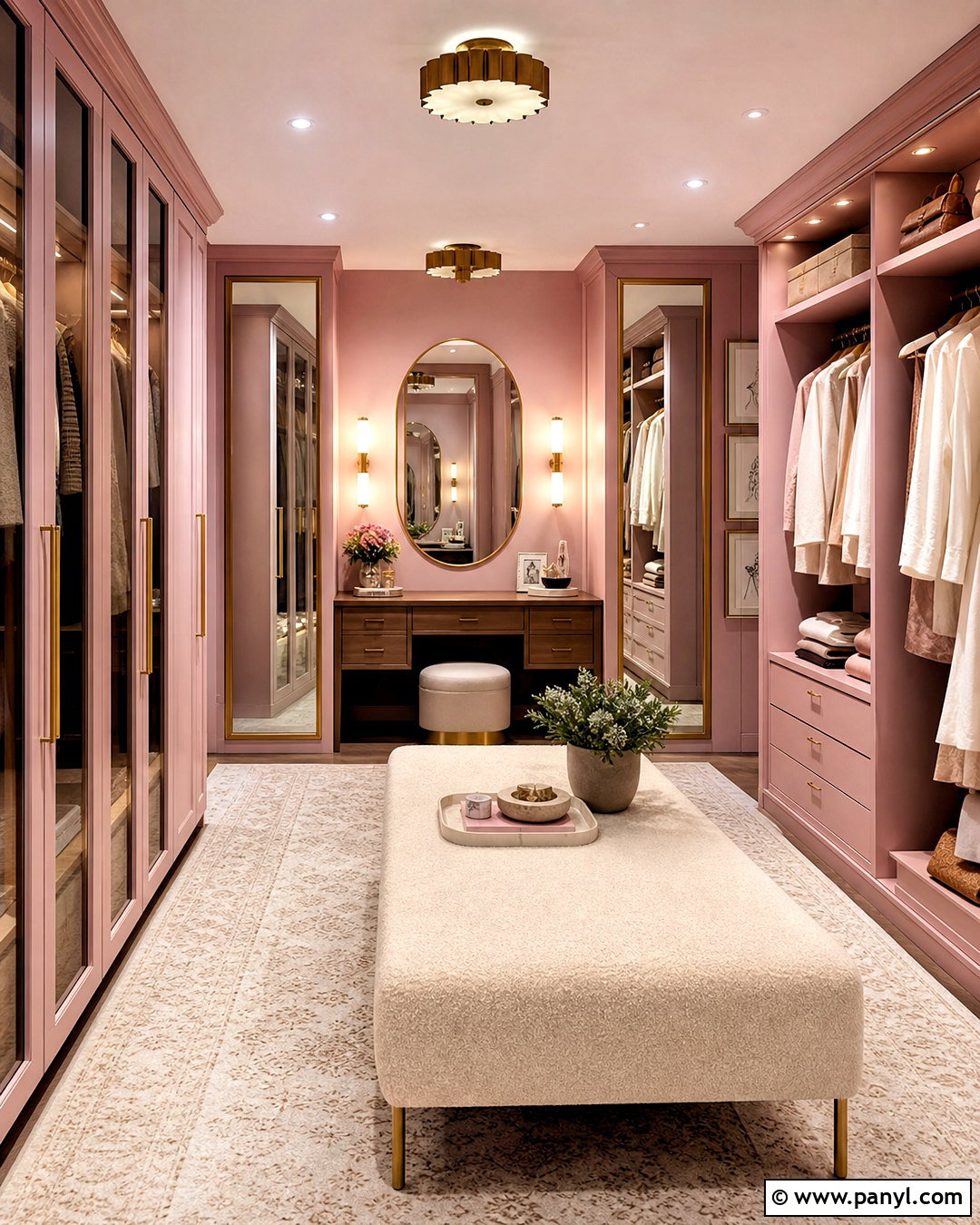 Middleton Pink Dressing Room With Brass Details - 20 middleton pink farrow and ball ideas