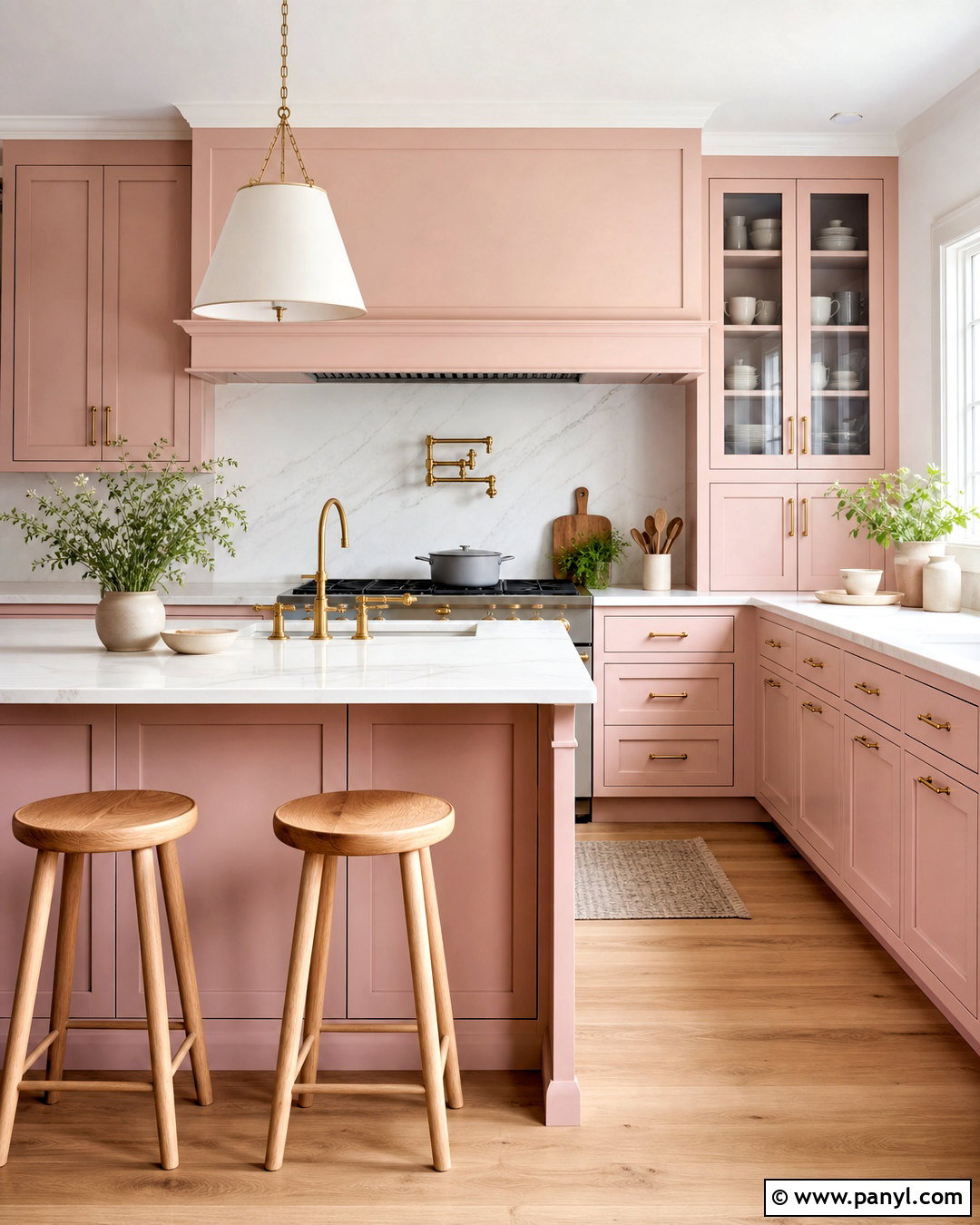 Middleton Pink Kitchen Cabinets With White Marble - 20 middleton pink farrow and ball ideas