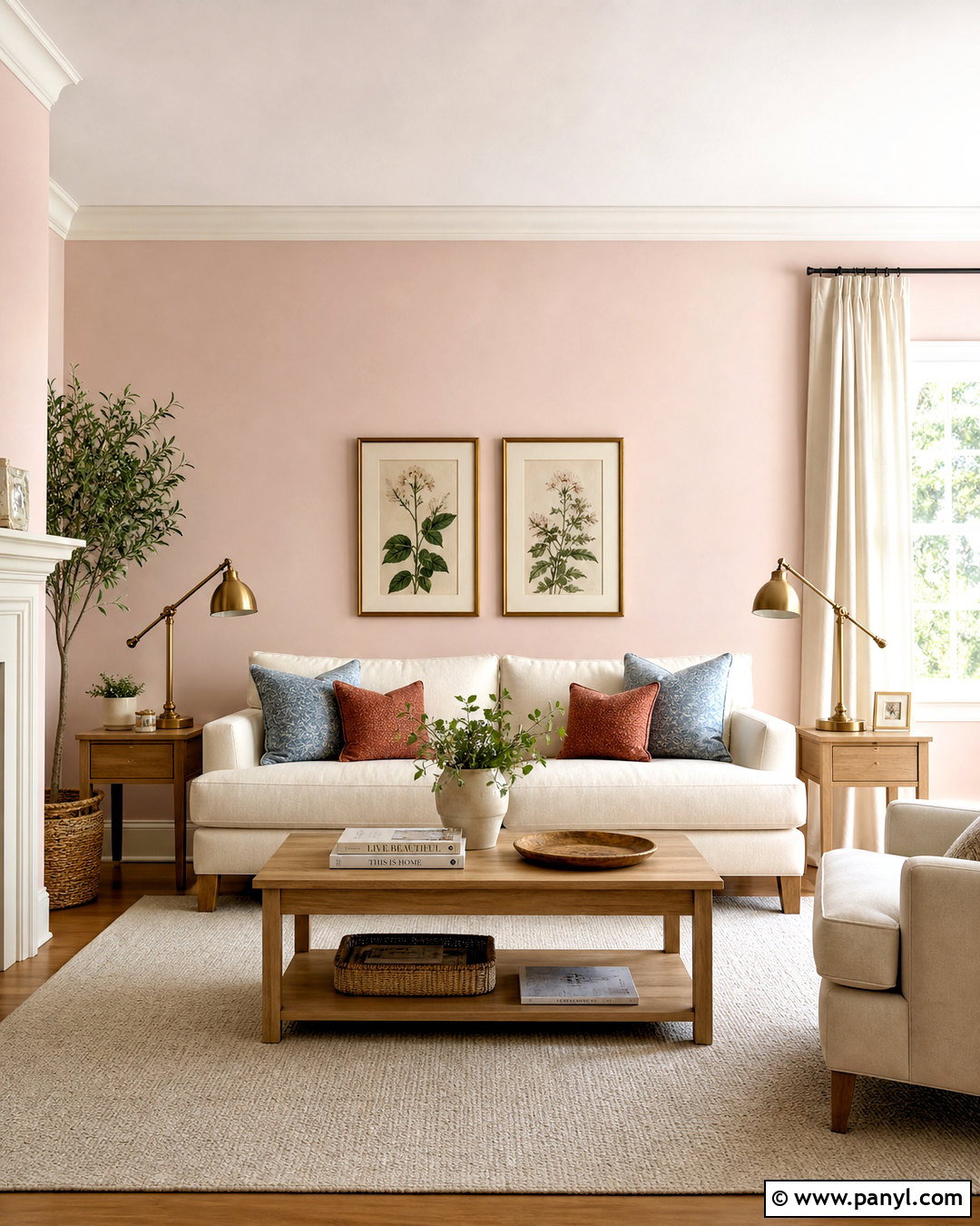 Middleton Pink Living Room With Cream Sofa - 20 middleton pink farrow and ball ideas