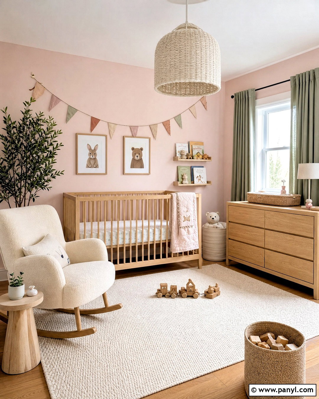 Middleton Pink Nursery With Natural Wood - 20 middleton pink farrow and ball ideas