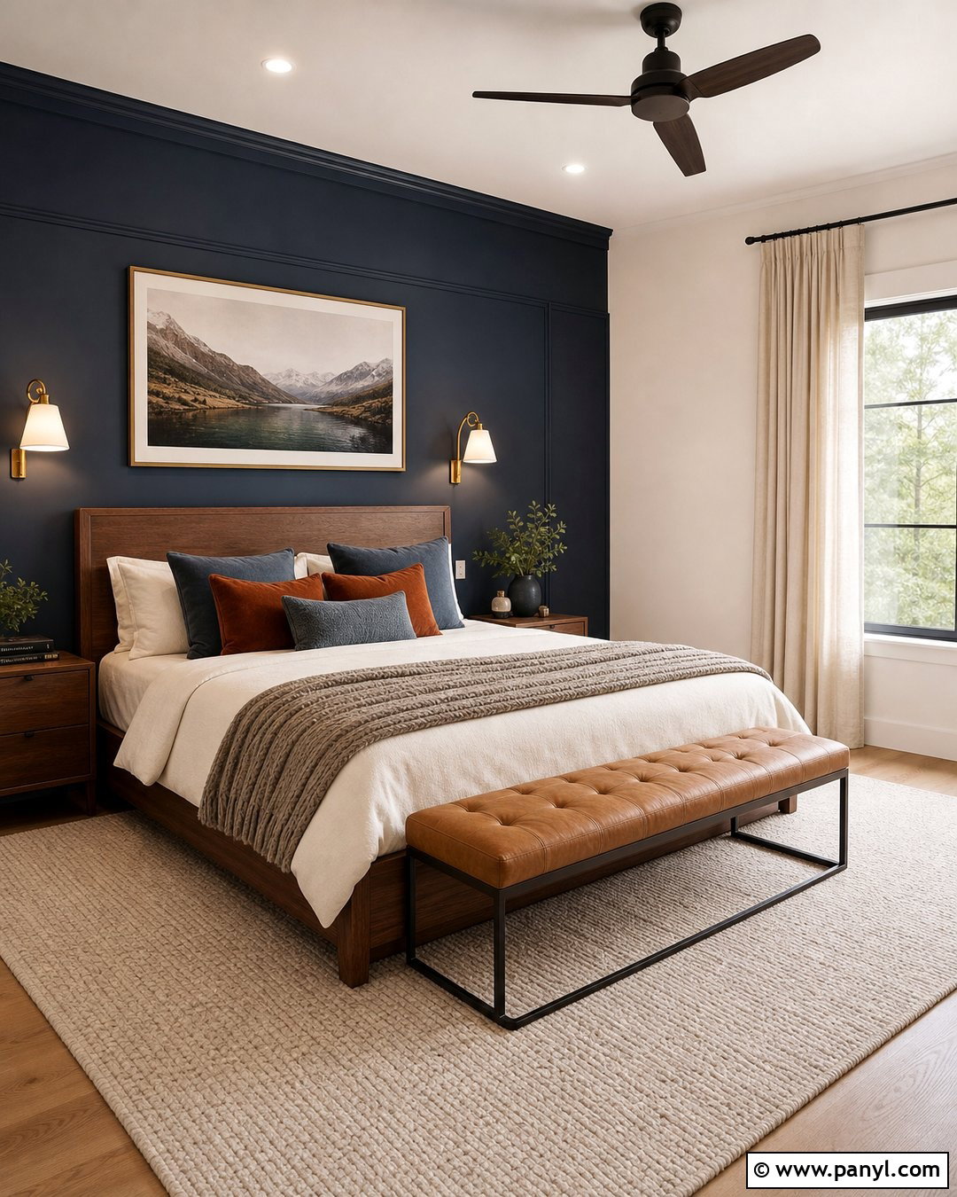 Midnight Blue Accent Wall - 30 Best Accent Wall Colors