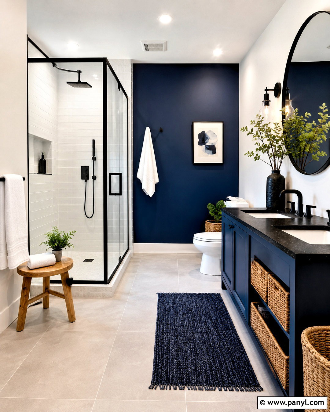 Midnight Blue And Black Bathroom - 20 midnight blue bathroom ideas