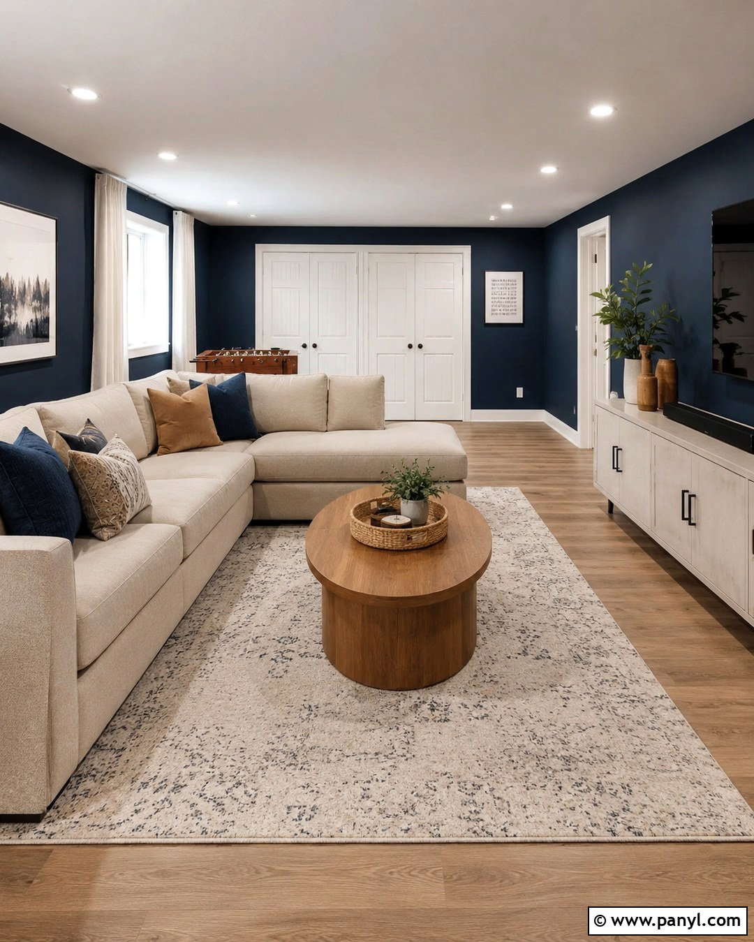 Midnight Blue Basement Family Room - 20 Midnight Blue Wall Color Ideas
