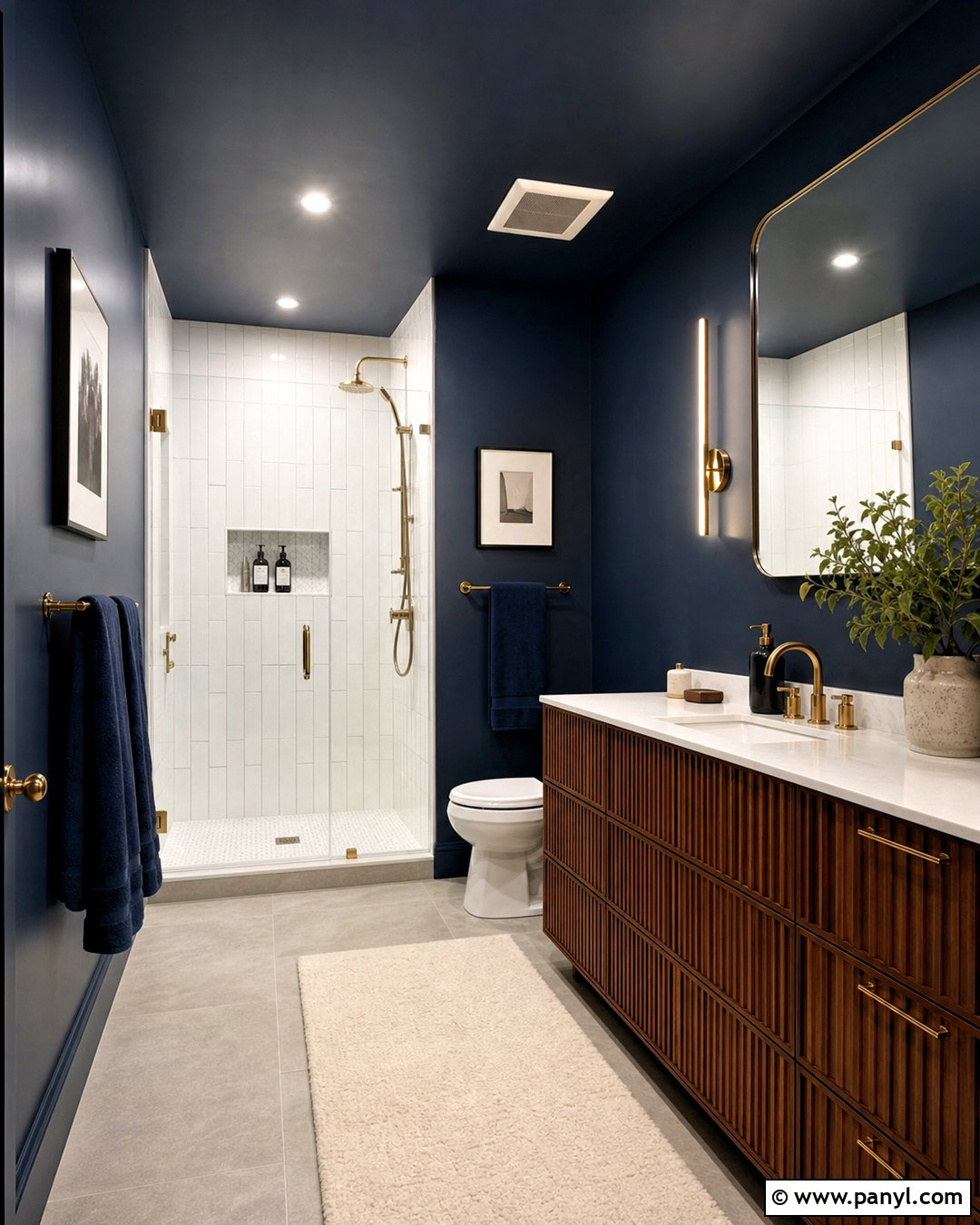 Midnight Blue Bathroom Paint - 20 moody bathroom paint colors