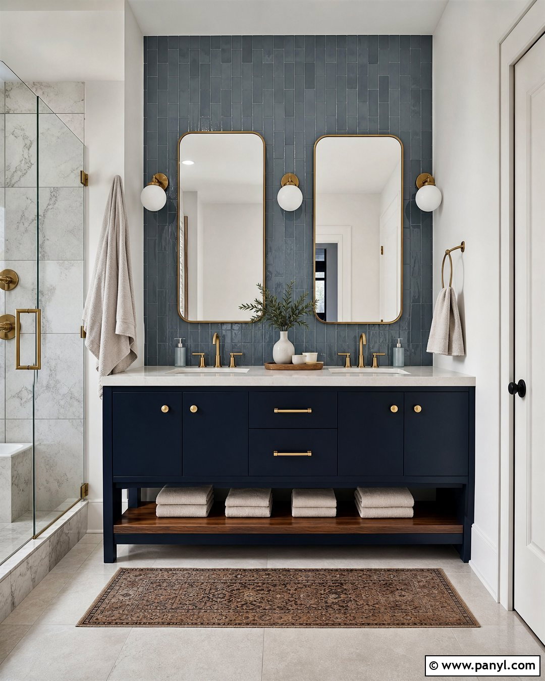 Midnight Blue Bathroom Vanity - 35 painted bathroom vanity colors