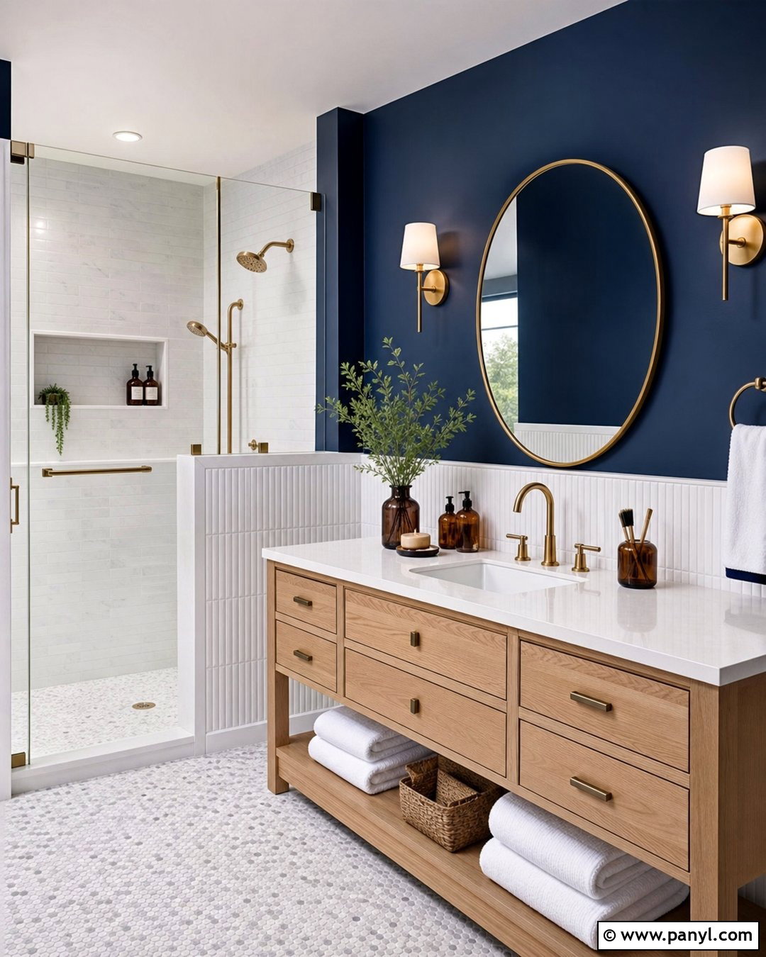 Midnight Blue Bathroom Walls - 35 dark wall colors