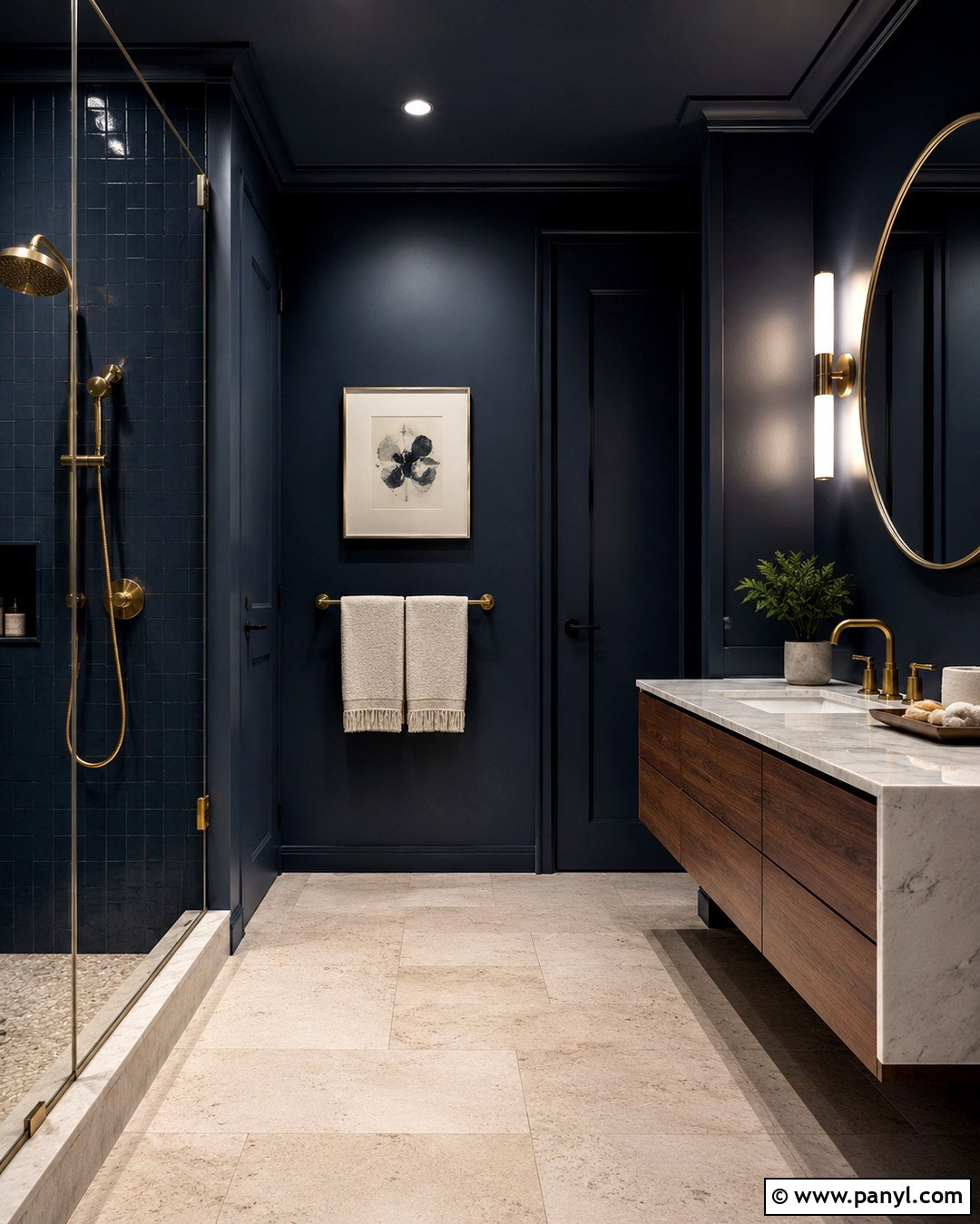 Midnight Blue Bathroom - 20 Bathroom Blue Colors