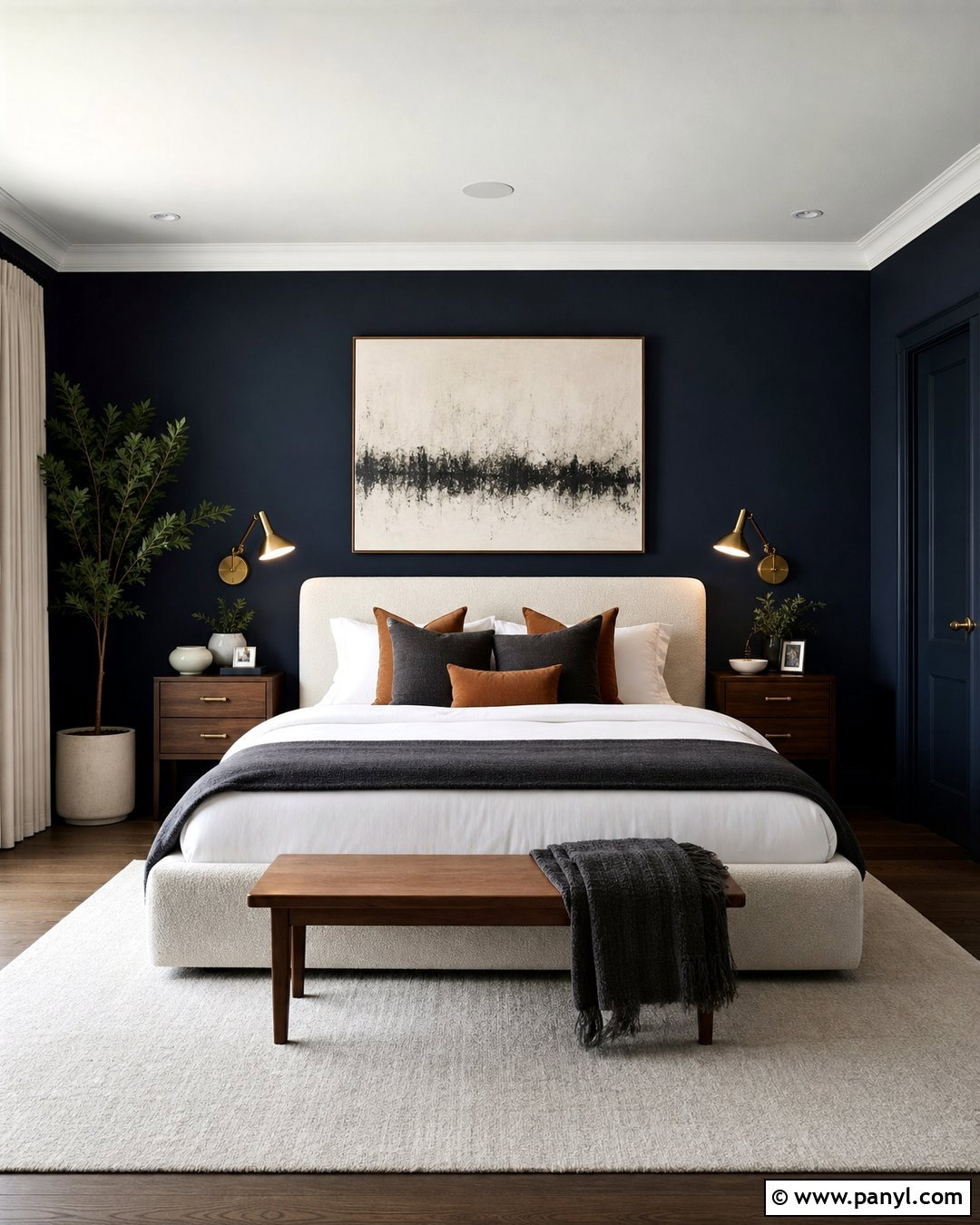 Midnight Blue Bedroom - 30 blue wall colors bedroom ideas