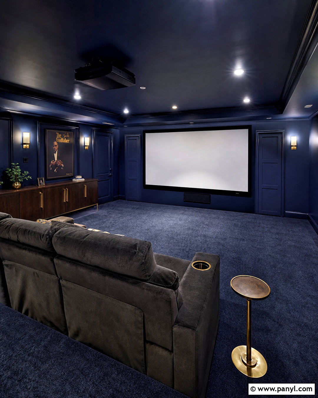 Midnight Blue Dark Basement - 20 dark basement paint colors