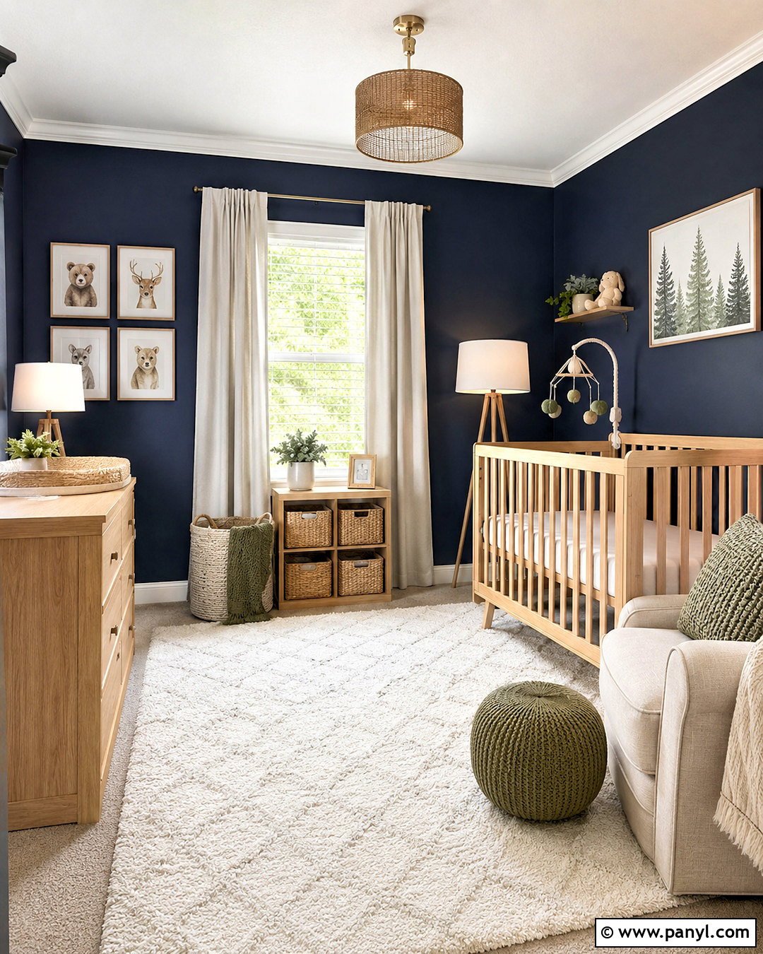 Midnight Blue Dark Walls Nursery - 40 dark walls