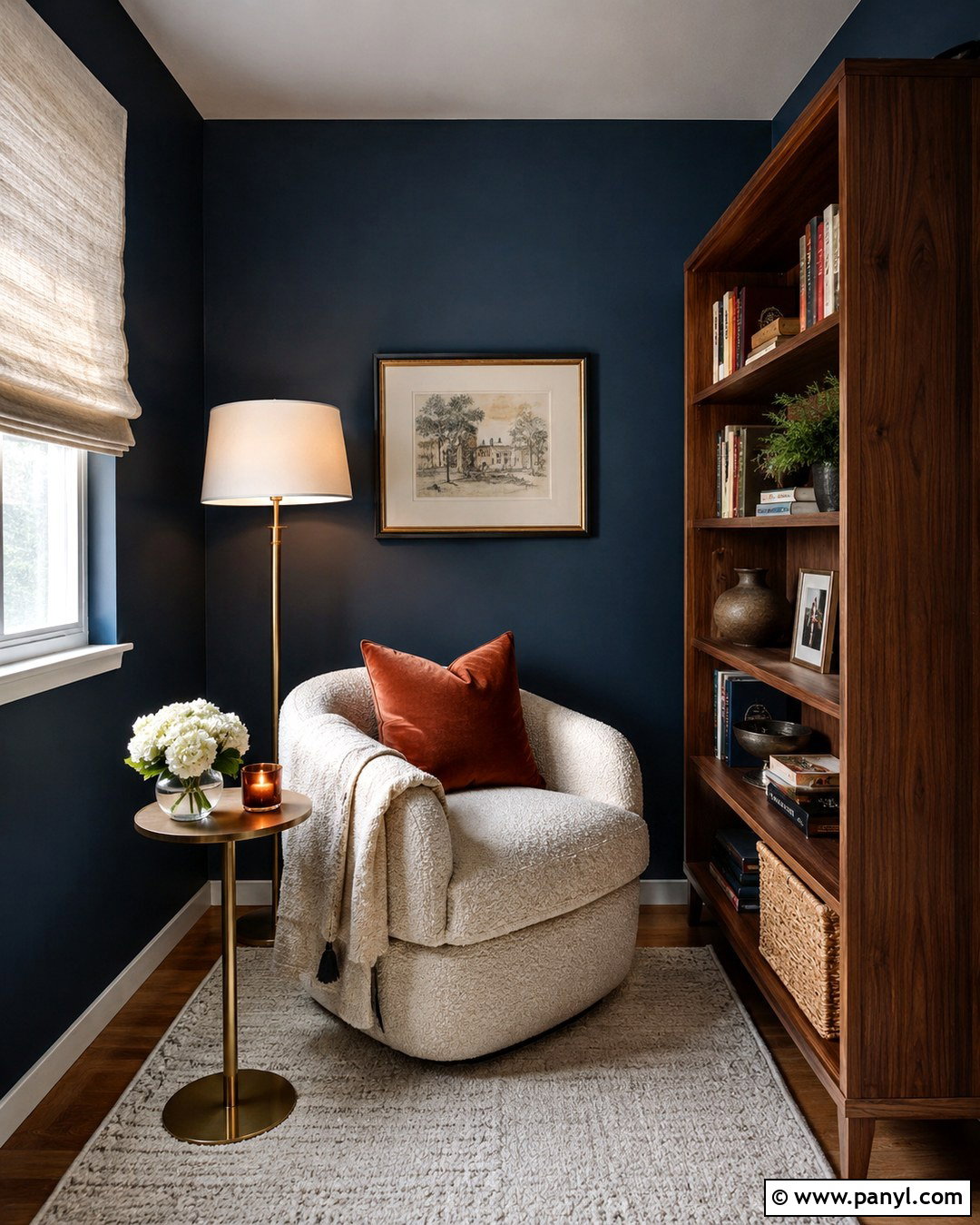 Midnight Blue Reading Nook - 20 Midnight Blue Wall Color Ideas