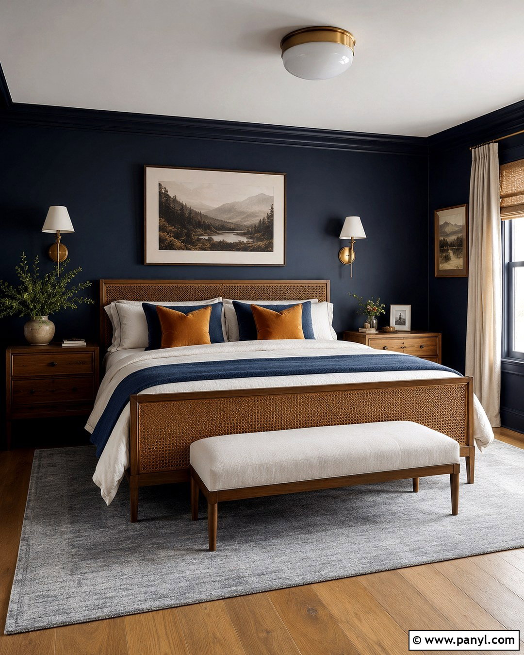 Midnight Navy Wall Color - 20 Dark Moody Wall Colors