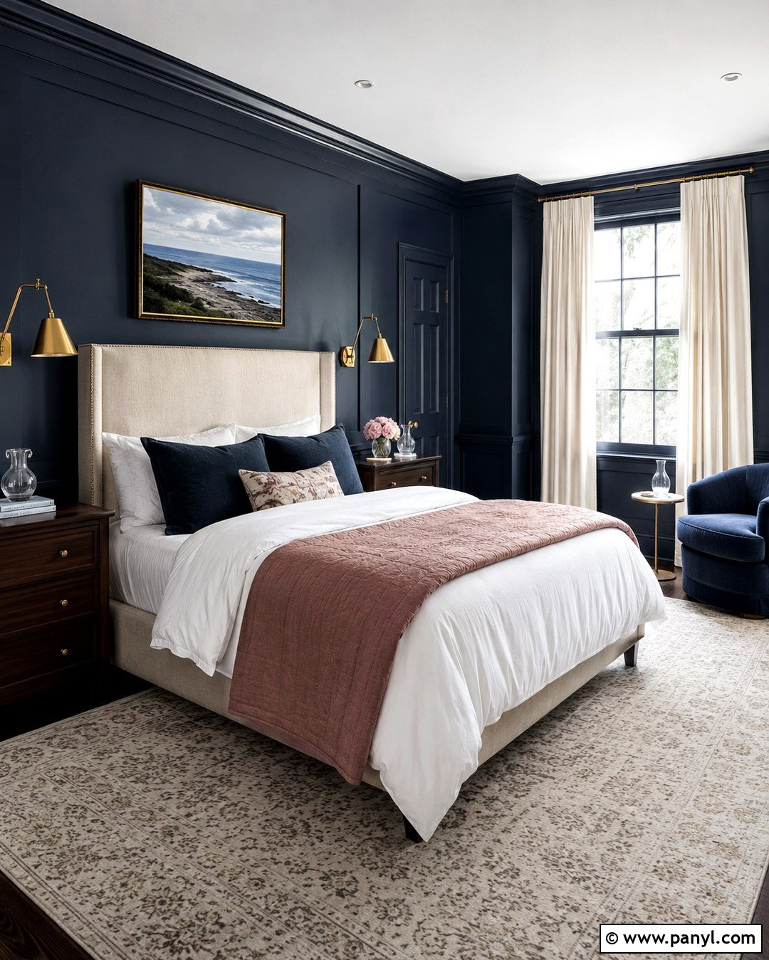 Midnight Navy Walls - 20 Romantic Wall Colors